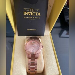Invicta Rose Gold Stainless Steel Bracelet Watch NWT